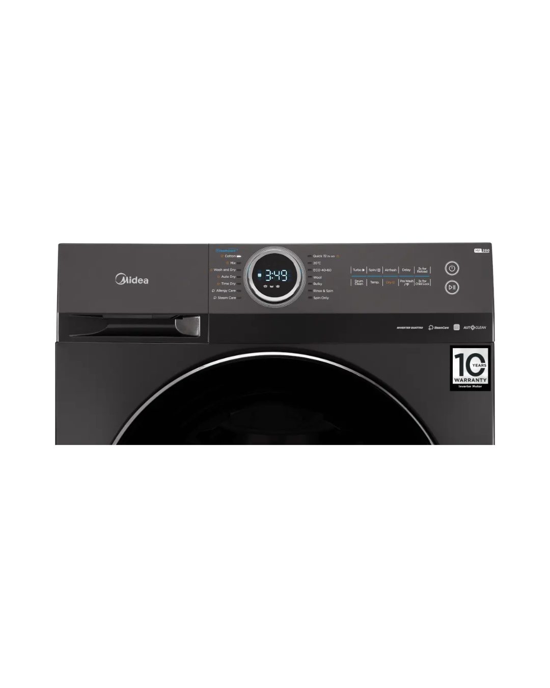 Midea 12/8kg Front Load Washing Machine -MF200D120WB/T