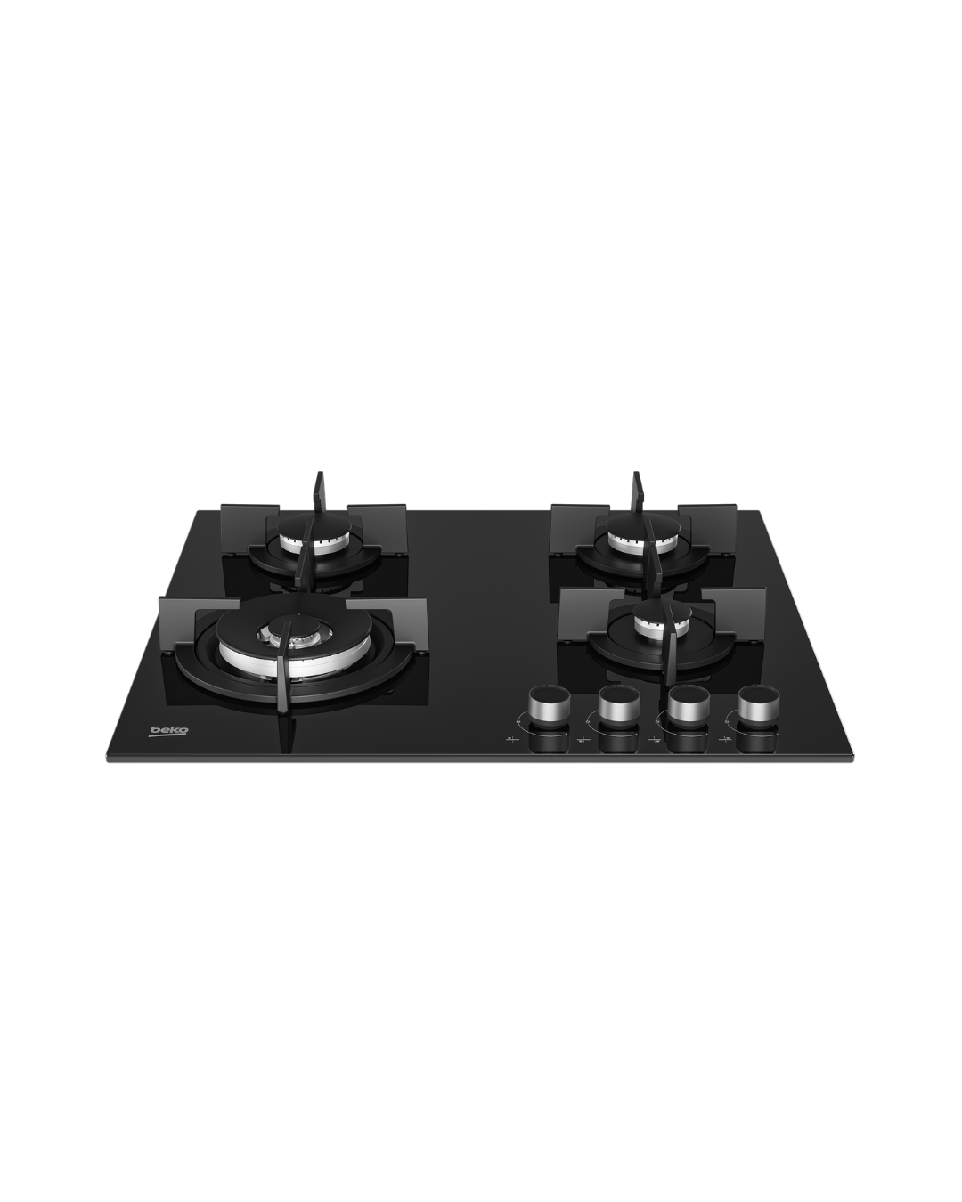 Beko HCLW64222S 60cm 3Gas + 1Wok Burners Built-In Hob  -Black