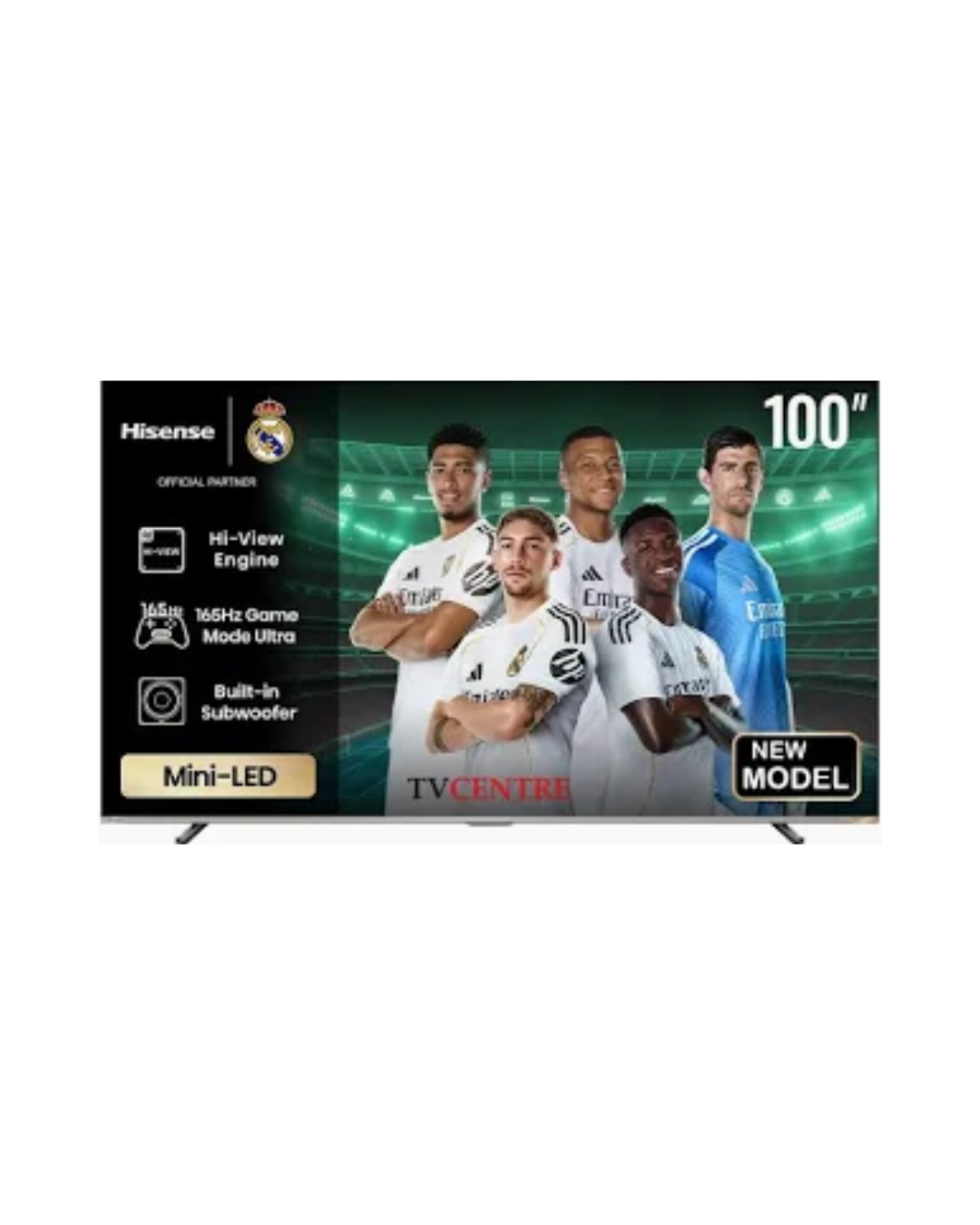 Hisense 100ULED- MINI-LED-144HZ Processor- -Dolby vision IQ+ Bulit-in Subwoofer