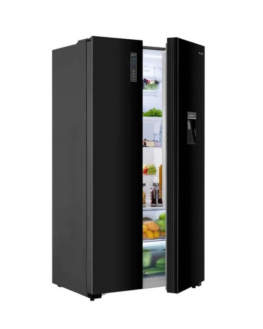 Hisense Fridge 549L Non frost Side by Side Black with Water Dispenser REF668DR