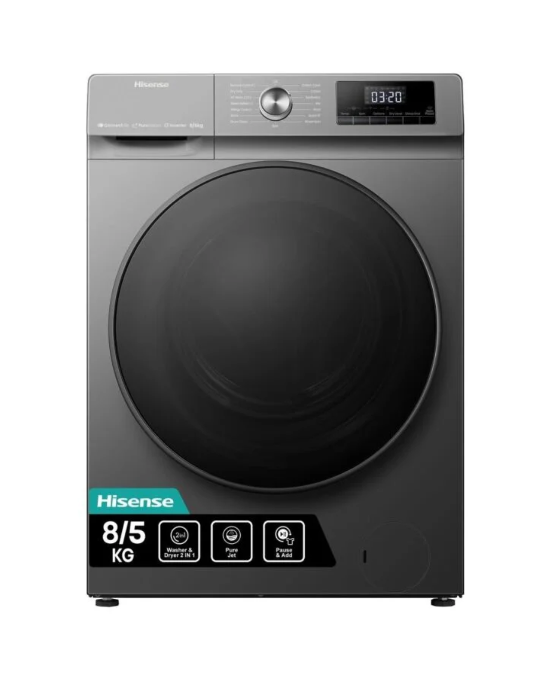 Hisense Washer and Dryer 8Kg5Kg Grey (WD3Q8043BT)