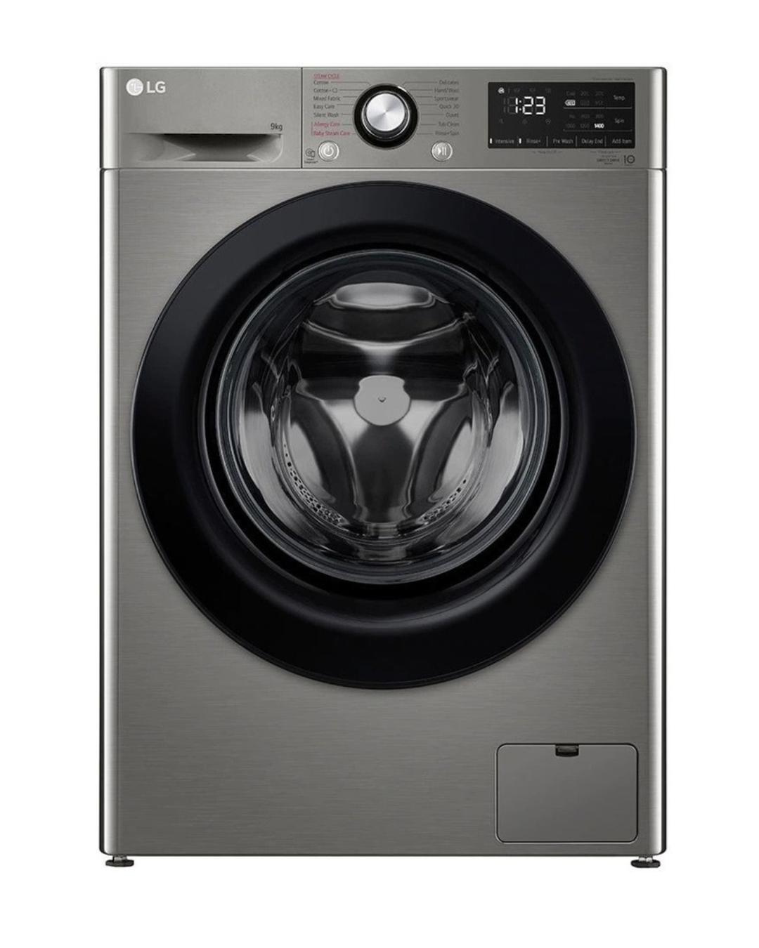 LG F4R3VYG6P Front Load Washing Machine, 9KG - AI DD Technology, Steam Technology