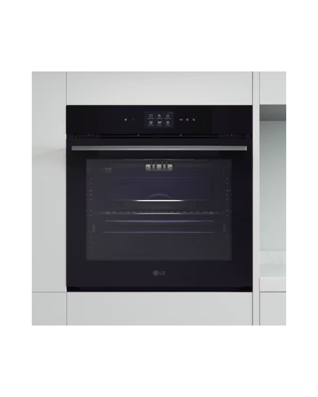 LG WSED7667M Built-In Oven – 60x60 Matte Black Glass – 76L with Touch LCD