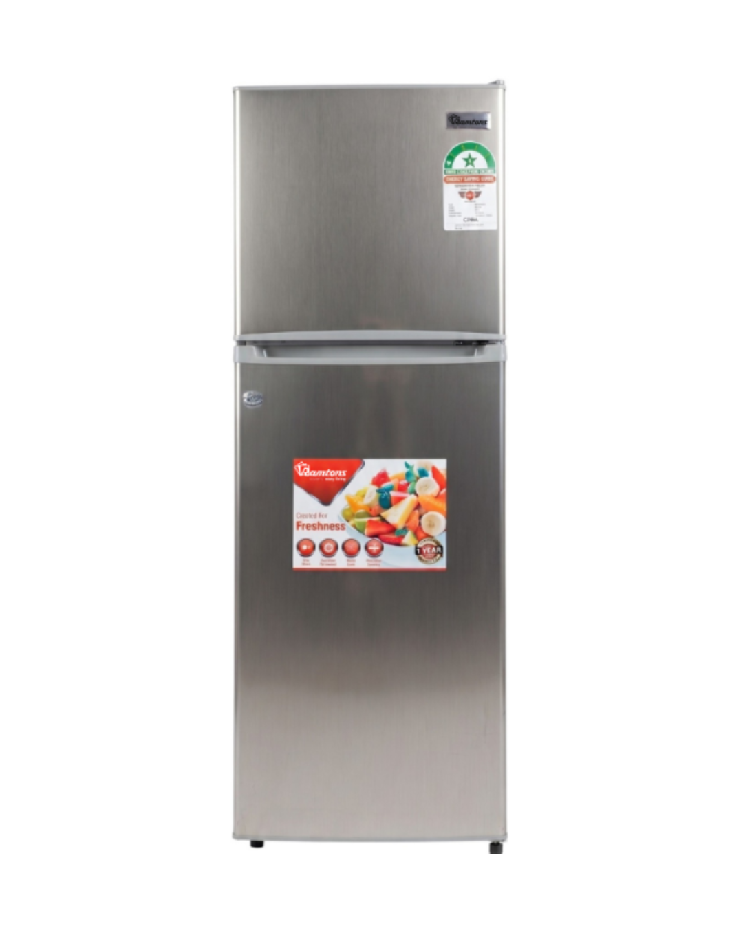 RAMTONS 128 LITERS DOUBLE DOOR DIRECT COOL FRIDGE, SILVER- RF/173
