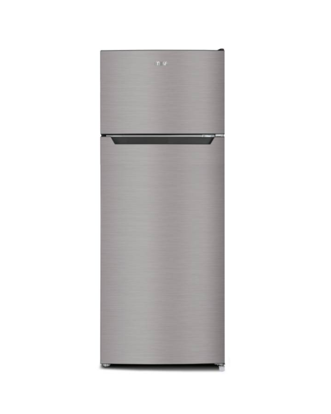 MIKA Fridge, 2 Door Top Mount Freezer Defrost, 211L, Line Silver Dark