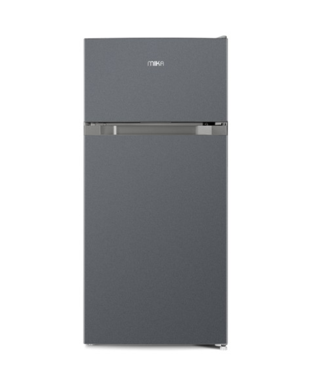 MIKA Fridge, 2 Door Top Mount Freezer Defrost, 112L, Dark Silver