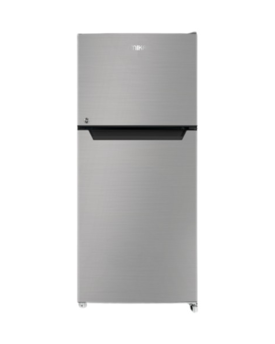 MIKA Fridge, 2 Door Top Mount Freezer Defrost, 86L, Line Silver Dark