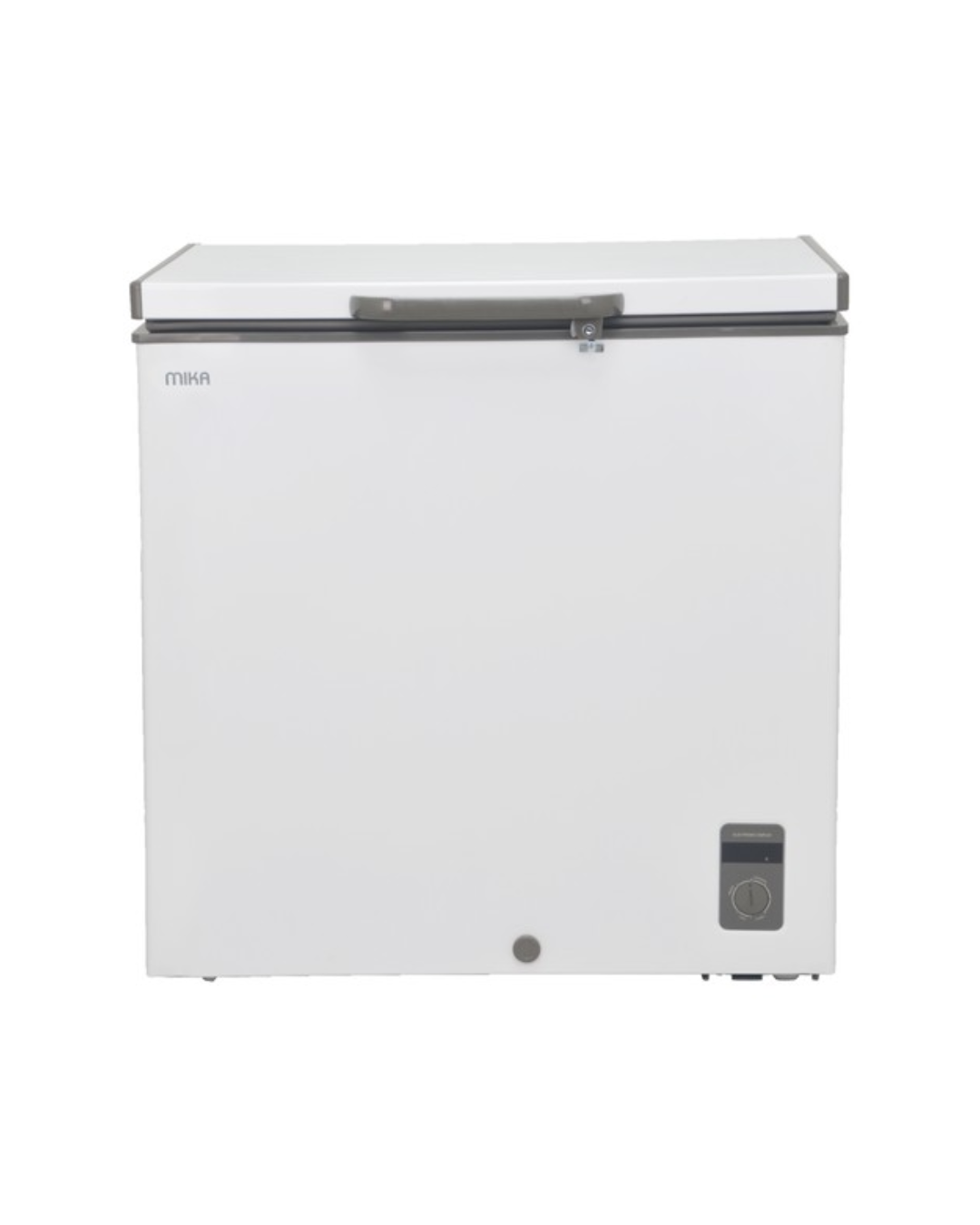 MIKA Chest Freezer, 197L, White Inner, White Grey