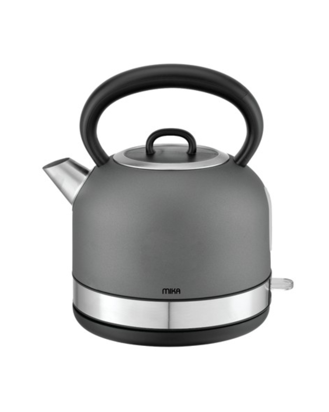 MIKA Kettle, 1.7L, Stainless Steel, 360º Cordless, Concealed Element, Charcoal Grey