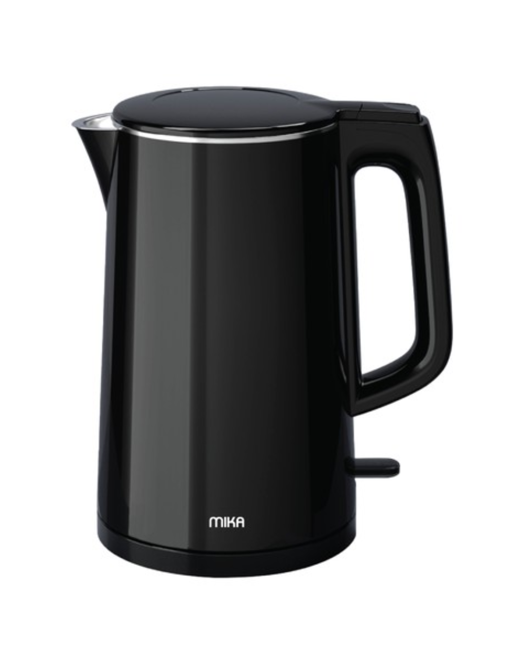 MIKA Kettle, 1.7L, Double Wall, 360º Cordless, Concealed Element, Black