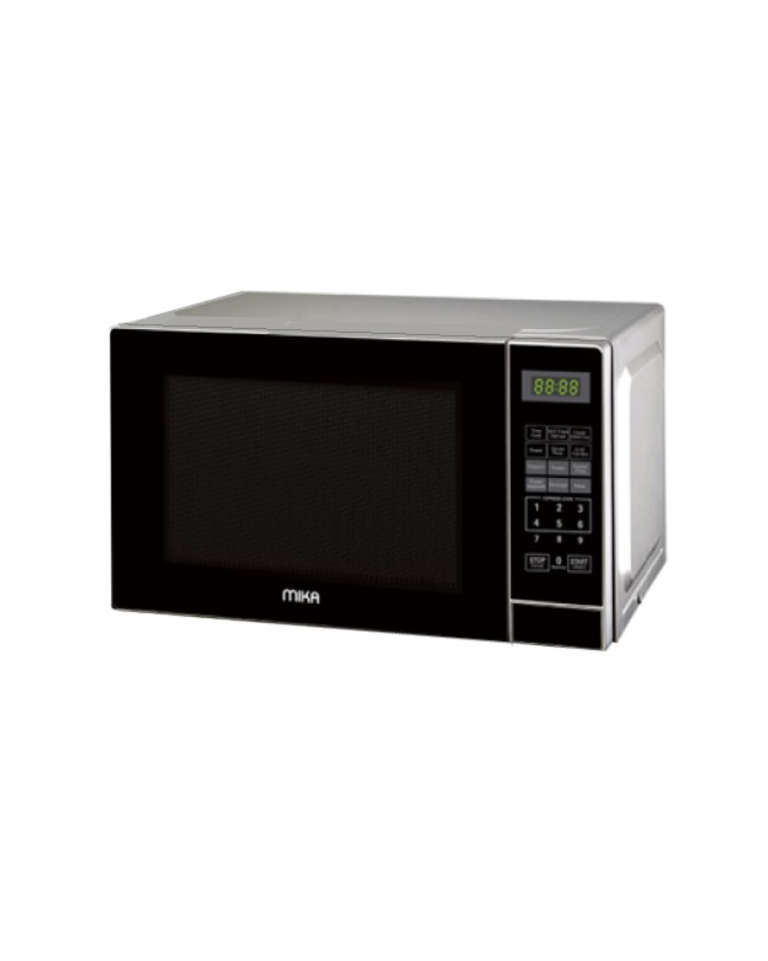 MIKA Microwave Oven, 20L, Digital, Solo, Silver