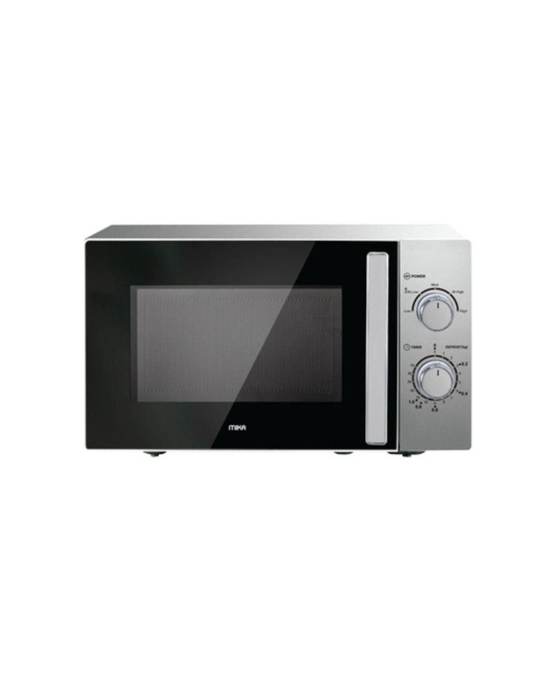 MIKA Microwave Oven, 20L, Manual, Solo, Silver
