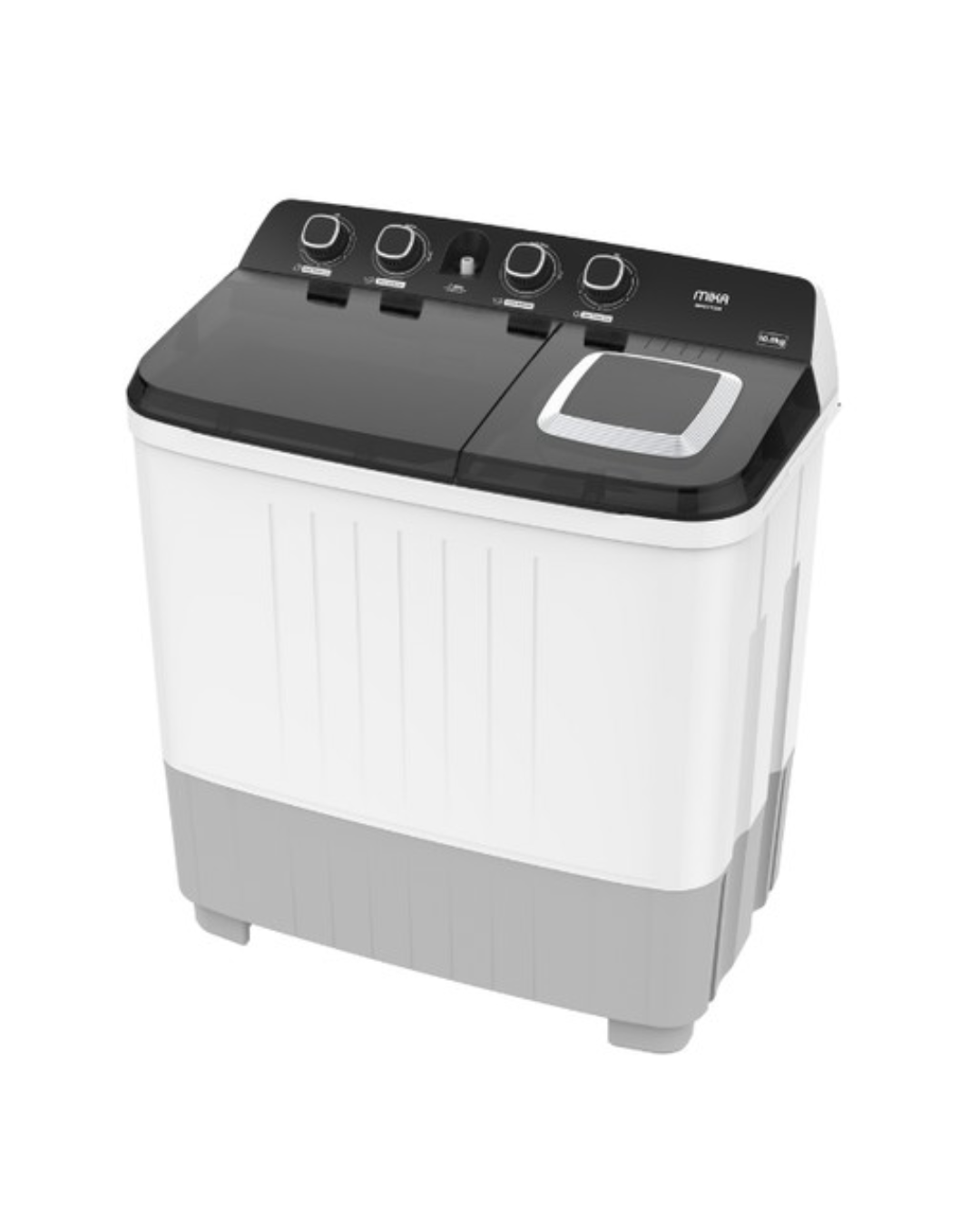 MIKA Washing Machine, 10kg, Semi Auto Twin Tub, White