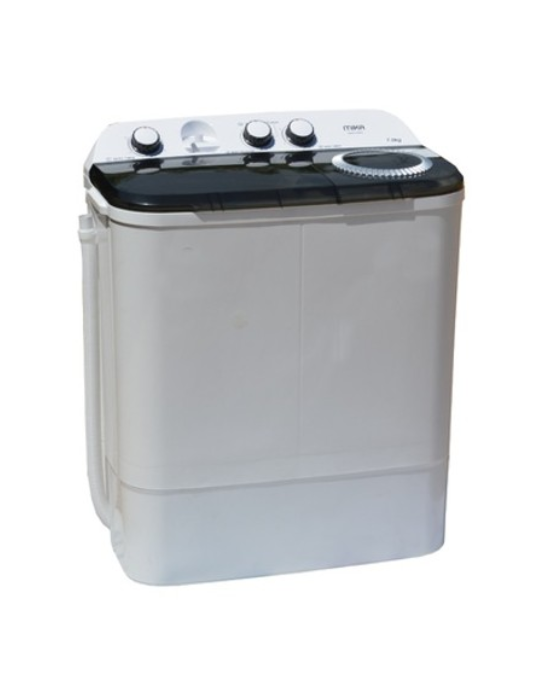 MIKA Washing Machine, 7kg, Semi Auto Twin Tub, White & Grey