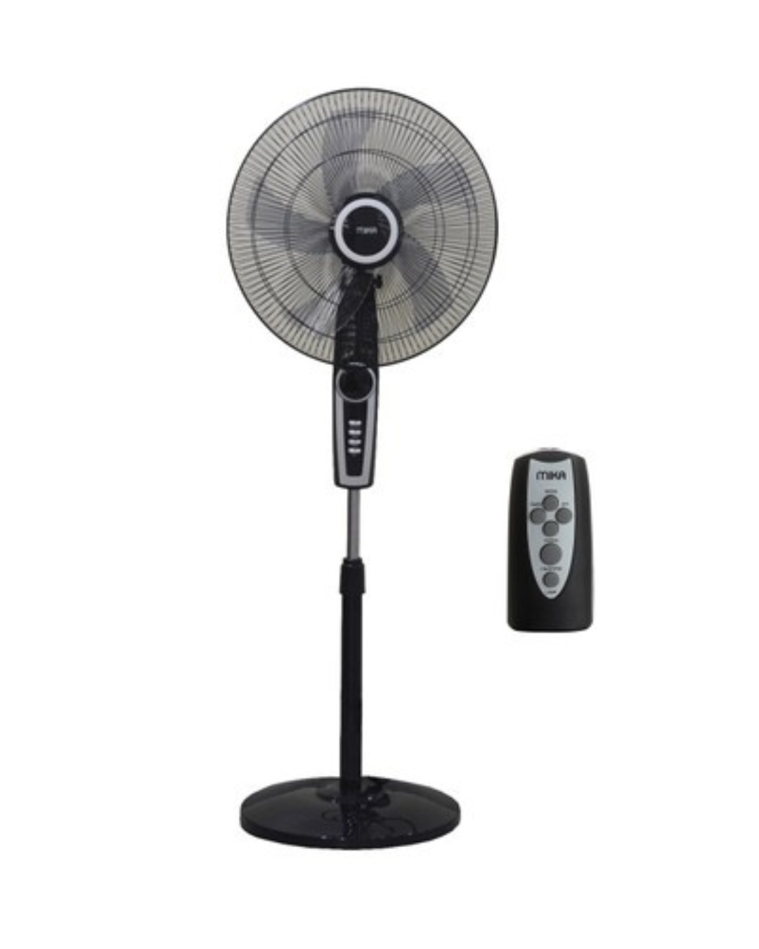 MIKA Stand Fan, 18", With Remote, Black