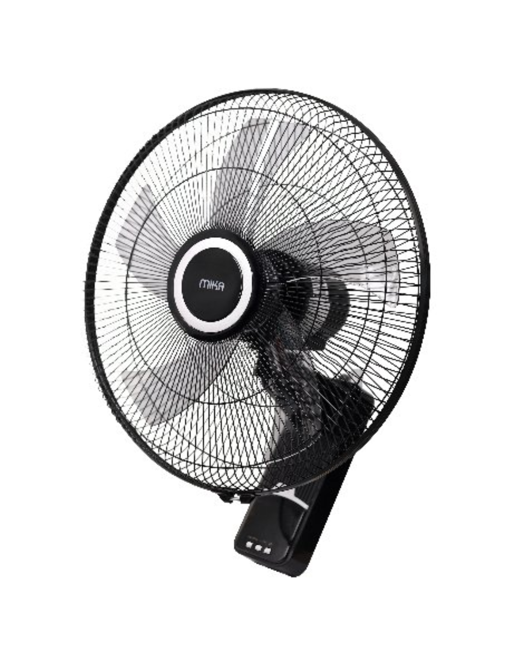 MIKA Wall Fan, 18", With Remote, Grey & Black