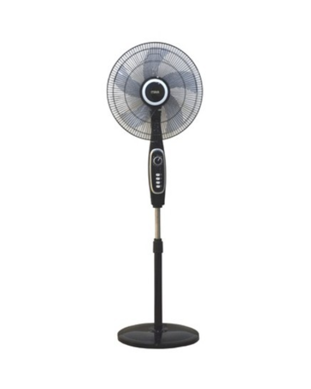 MIKA Stand Fan, 16", Black & Silver