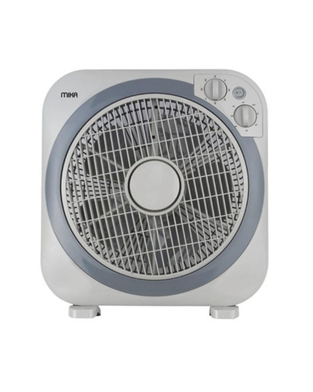 MIKA Box Fan, 12", Square, Light & Dark Grey