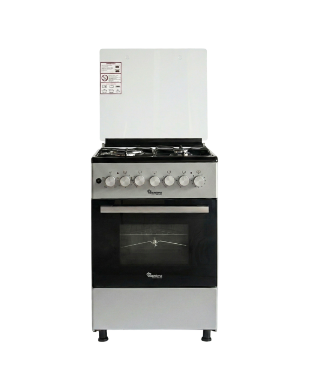Ramtons 3G+1E 58X58 SILVER BLACK TOP COOKER - RC/306