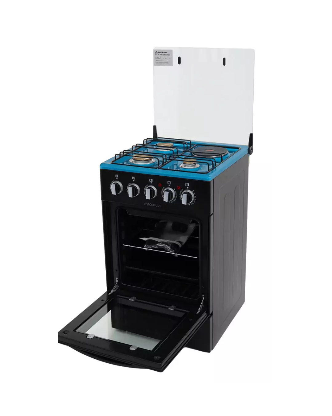 Vision Plus 3 Gas + 1 Electric Plate 50X50 Standing Cooker with Electric Oven VPSC3150B