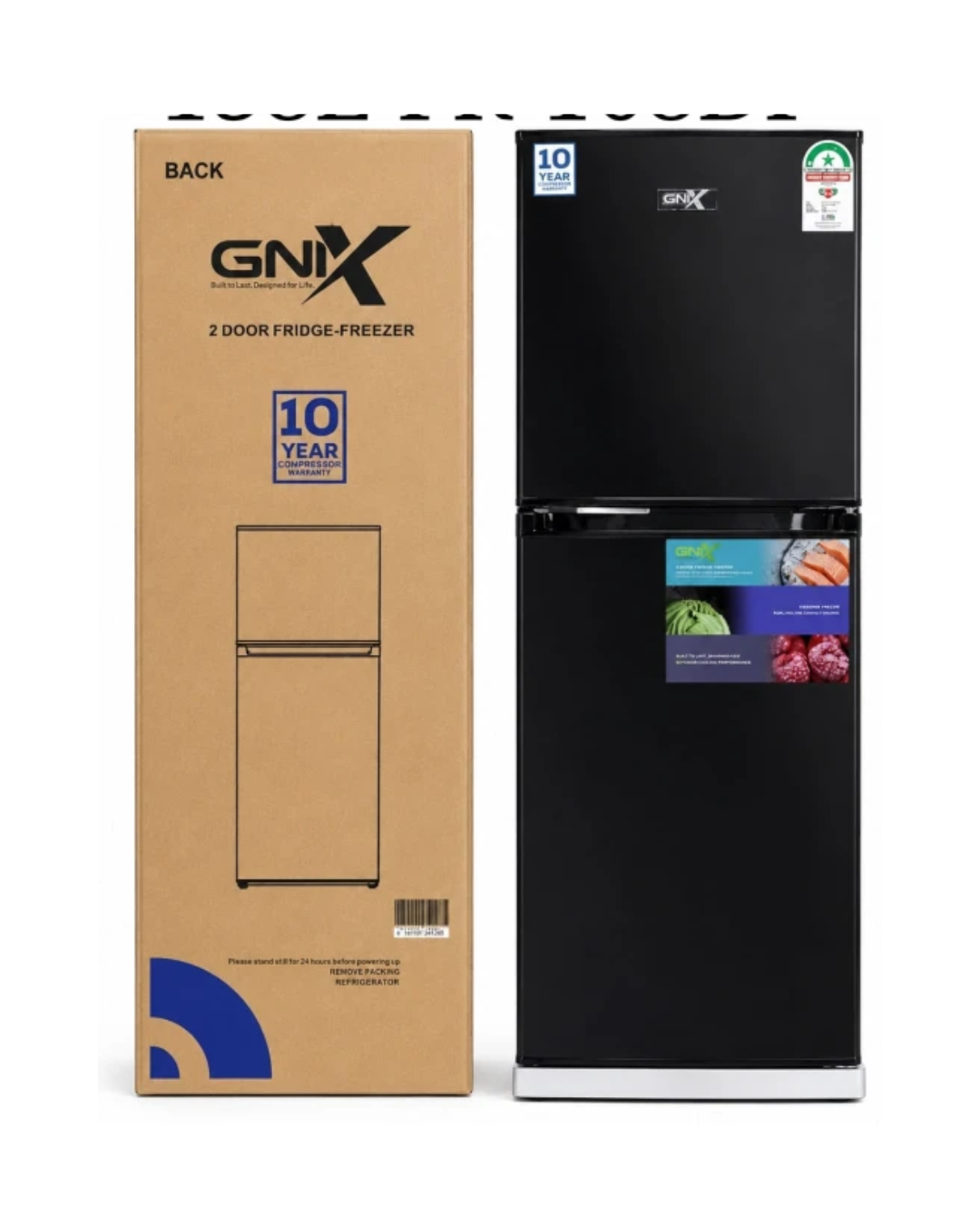 GNIX 2Door Fridge-Freezer138 litres Defrost