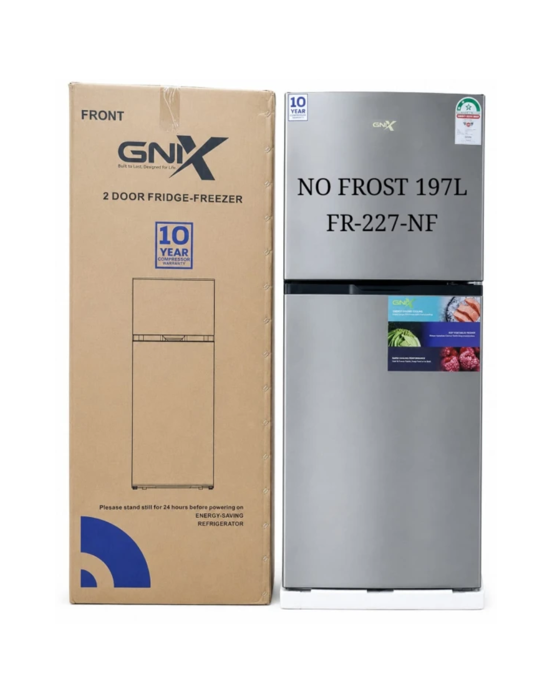 GNIX 2Door Fridge-Freezer197litresNo frost