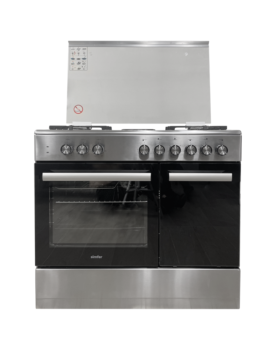 Simfer 4 Gas + 2 Electric Cooker 90*60CM- Silver(9426SEI )