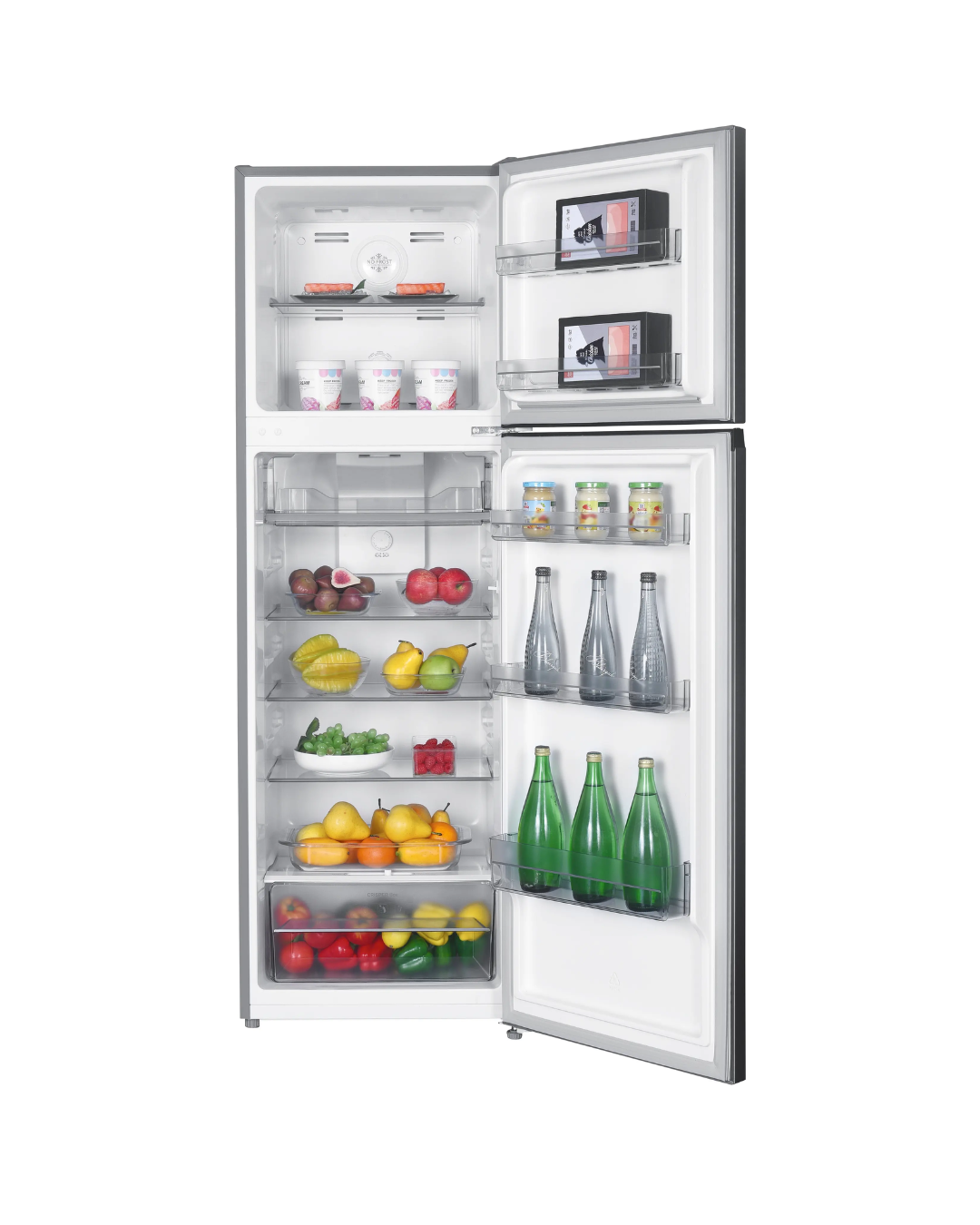 VON VRT-247NRAK Double Door Fridge, Top Mount Freezer, No Frost , 247L