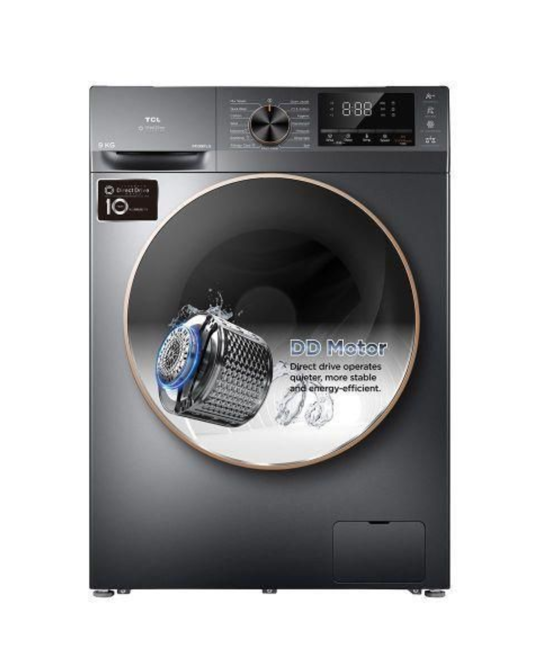 TCL C510FLG 10KG Front load WIFI Wash and Spin Washing machine